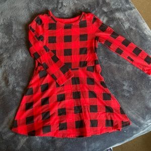 4T Red and Black plaid dress.